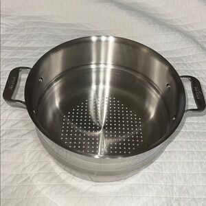 All Clad perforated insert steamer stainless or pasta strainer 11”x 6”